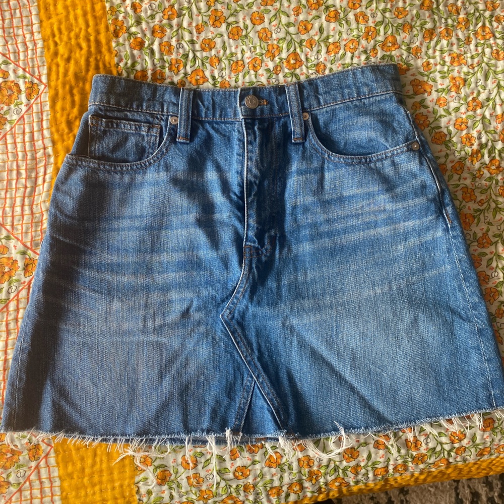 Madewell denim skirt